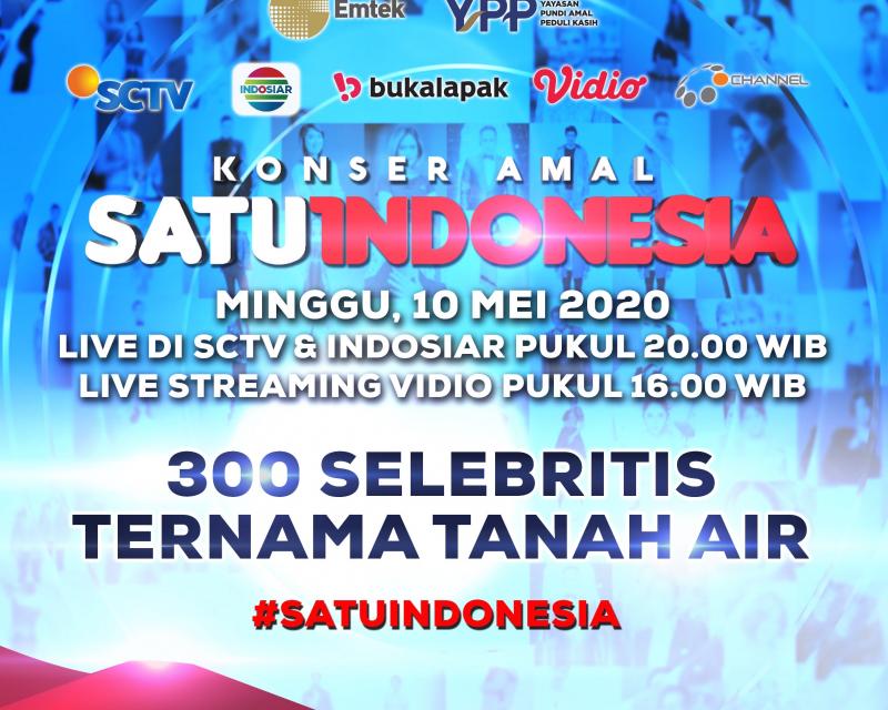 300 Selebrita Tanah Air Bersatu Dalam Konser Amal Satu Indonesia