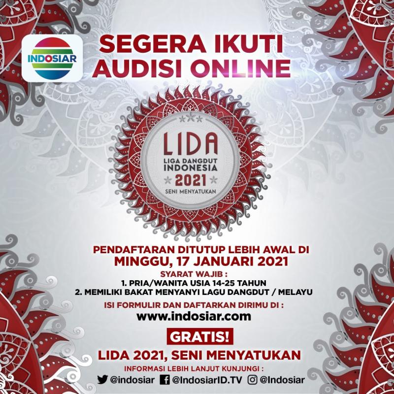 PENDAFTARAN AUDISI ONLINE LIDA 2021 DITUTUP LEBIH AWAL Menjaring Talenta Muda Berbakat Di Indonesia