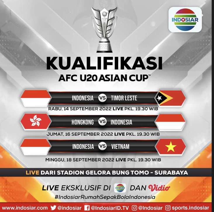 GRUP F KUALIFIKASI AFC U-20 ASIAN CUP 2023 Indonesia VS Timor-Leste Perdana Kualifikasi AFC U-20 Asian Cup Grup F