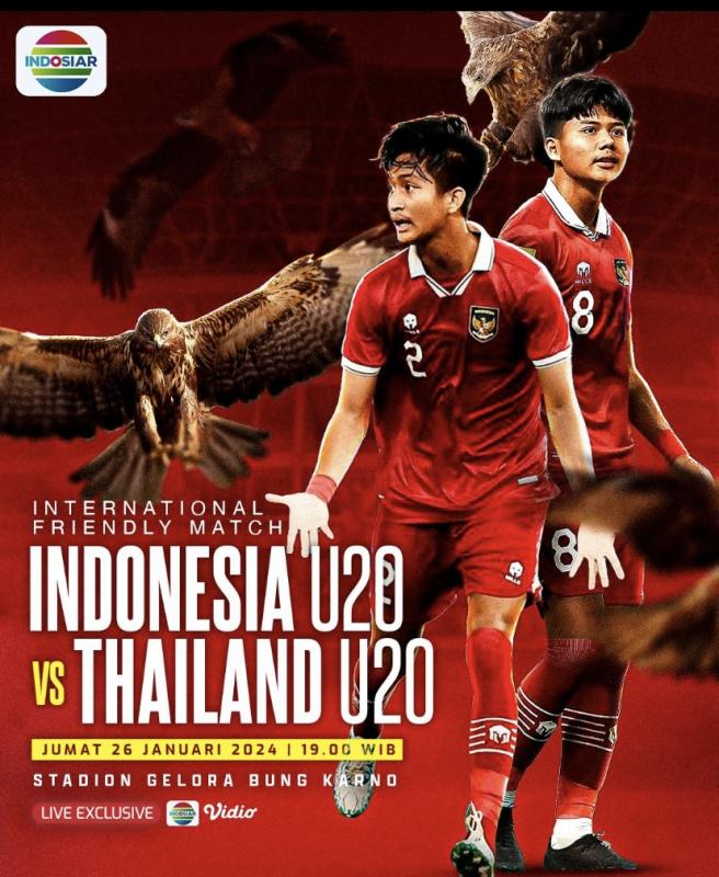 Trs: e-flyer International Friendly Match Timnas Indonesia U-20 vs Timnas Thailand U-20