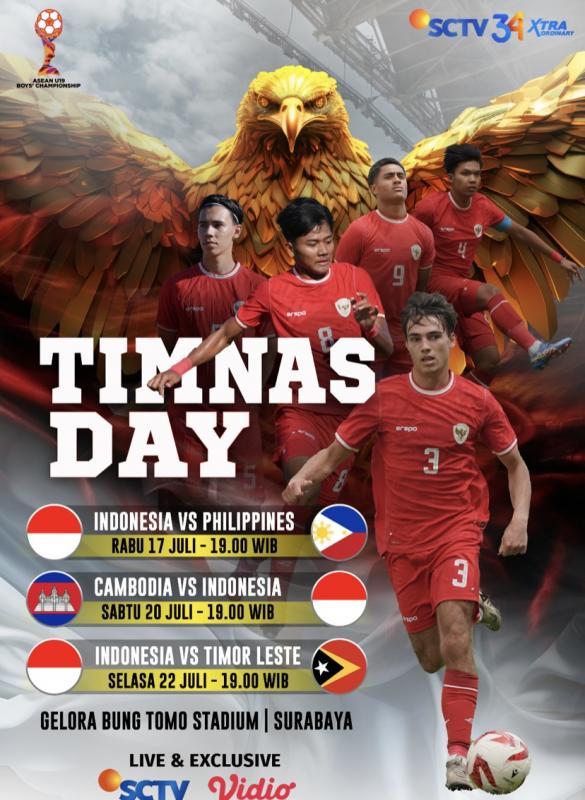 SCTV Siarkan Turnamen Sepak Bola Bergengsi "ASEAN U-19 BOYS’ CHAMPIONSHIP 2024" 