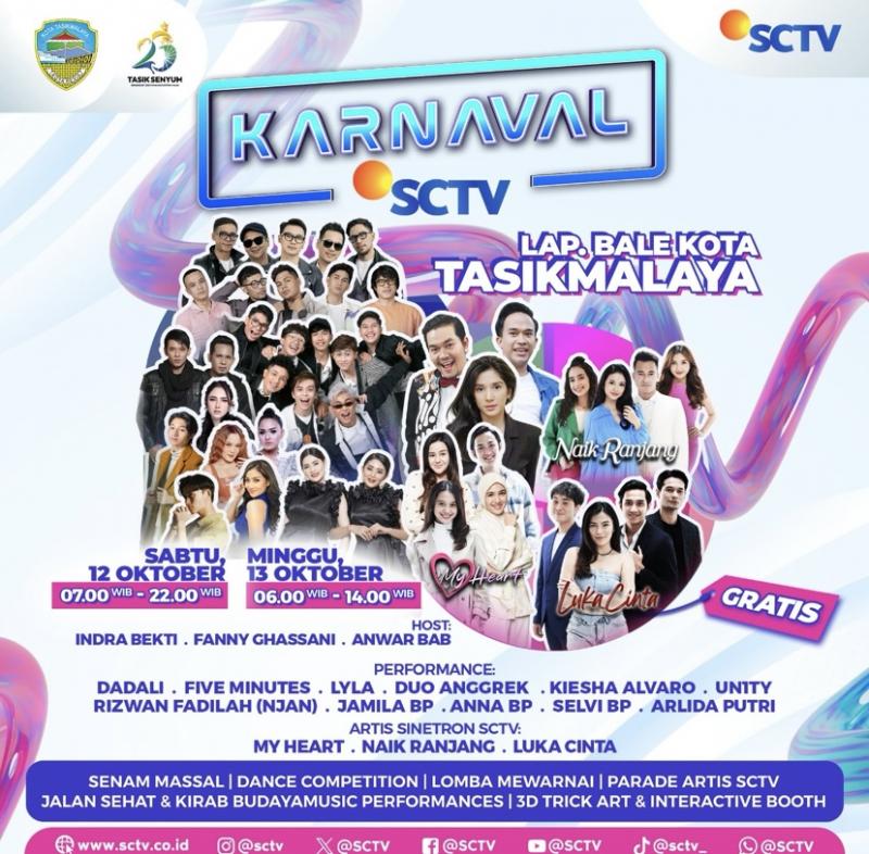  Karnaval SCTV Siap Meriahkan Kota Tasikmalaya pada 12-13 Oktober 2024